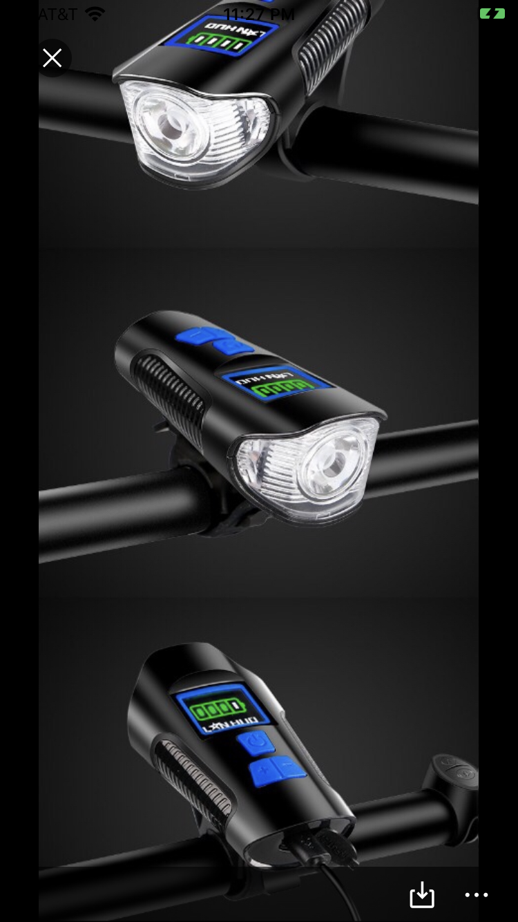 Rechargeable Loud Bicycle Horn Light